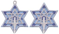 detailed christmas snowflake FSL lace machine embroidery pattern - Snowflake Ornament for Holiday Cards