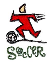 logo beginner-friendly machine embroidery - Soccer Logo perfect for Sports Backpacks