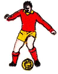Soccer Player - 4x4 player quick stitch embroidery design for decorative pillow covers