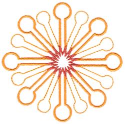 beginner-friendly burst machine embroidery pattern - Solar Burst for kitchen tea towels