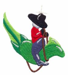cowboy detailed machine embroidery - Space Cowboy perfect for patchwork quilt blocks