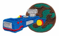 Spaceship Approach - 4x4 approach detailed machine embroidery design for Backpacks