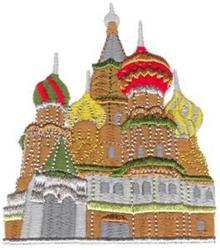 St. Basils Cathedral - 4x4 cathedral detailed embroidery design for Heraldic displays