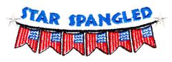 Star Spangled - 5x7 star detailed machine embroidery design for reusable tote bags