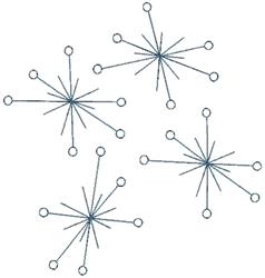 quick stitch star machine embroidery pattern - Starbursts for kitchen tea towels