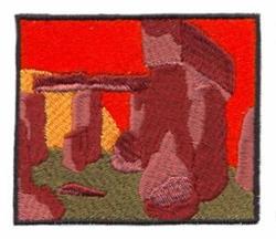 detailed stonehenge machine embroidery pattern - Stonehenge perfect for Baby Bibs
