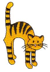 Striped Cat - 4x4 kitten beginner-friendly embroidery design for Kids Pajamas
