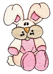 Stuffed Bunny - 4x4 bunny rabbit beginner-friendly embroidery design for Baby Blankets