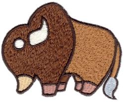 buffalo detailed machine embroidery - Stylized Buffalo for patchwork quilt blocks
