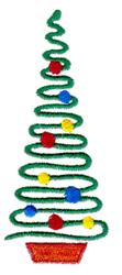 Stylized Christmas Tree - 5x7 tree beginner-friendly embroidery design for patchwork quilt blocks