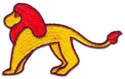 Stylized Lion - 4x4 cat beginner-friendly embroidery design for patchwork quilt blocks