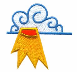 sunflower applique machine embroidery - Sun & Clouds Applique for patchwork quilt blocks