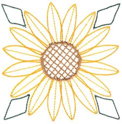 beginner-friendly summer sunflower machine embroidery pattern - Sunflower for reusable tote bags