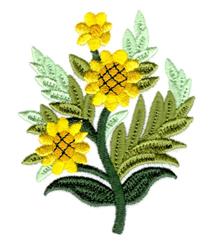 detailed sunflower machine embroidery pattern - Sunflowers for decorative pillow covers