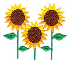 sunflower beginner-friendly machine embroidery - Sunflowers for reusable tote bags