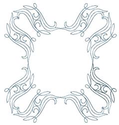 Swirl - swirl beginner-friendly machine embroidery design for kitchen tea towels