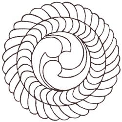 Swirl Ring Sashiko - 4x4 sashiko quick stitch embroidery design for reusable tote bags