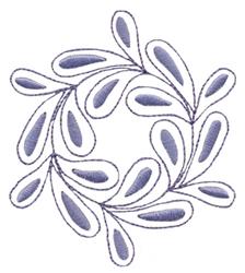 beginner-friendly circle machine embroidery pattern - Swoosh Circle for reusable tote bags