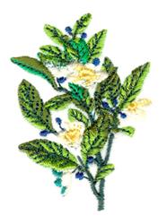 plant beginner-friendly machine embroidery - Tea Plant perfect for reusable tote bags