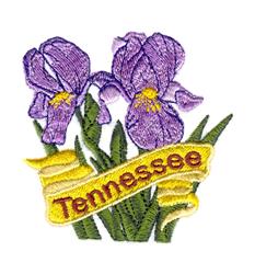 tennessee-iri detailed machine embroidery - Tennessee-Iris for patchwork quilt blocks