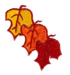 beginner-friendly autumn leaf machine embroidery pattern - Three Leaves for decorative pillow covers