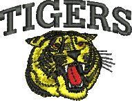 beginner-friendly tiger machine embroidery pattern - Tiger Head Mascot for Merchandise