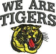 tiger detailed machine digital embroidery - Tiger Head Mascot perfect for Team Gear