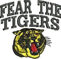 Tiger Head Mascot - 4x4 tiger detailed machine embroidery design for Stickers