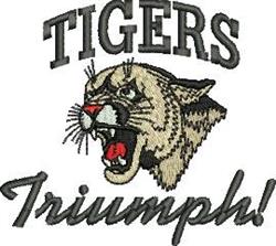 Tiger Head Mascot - 4x4 tiger detailed embroidery design for Decorative Pillows