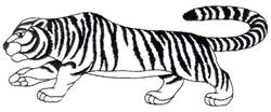 tiger beginner-friendly machine embroidery - Tiger Outline for decorative pillow covers