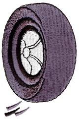 Tire - 4x4 tire beginner-friendly machine embroidery design for Work Uniforms