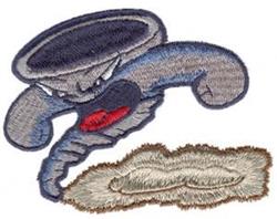 mascot detailed machine digital embroidery - Tornado Mascot perfect for kitchen aprons