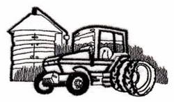 bin beginner-friendly machine embroidery - Tractor and Bin for decorative pillow covers