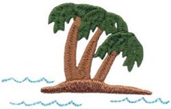 Tropical Isle - 4x4 tree beginner-friendly embroidery design for Beach Towels