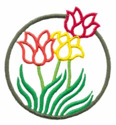 tulip beginner-friendly machine embroidery - Tulip Circle for patchwork quilt blocks