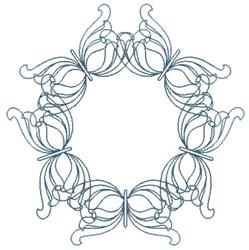 tulip detailed machine digital embroidery - Tulip Circle perfect for kitchen aprons