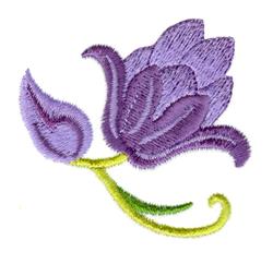 beginner-friendly tulip machine embroidery pattern - Tulips perfect for kitchen aprons