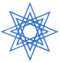 Twisted Star - 5x7 star beginner-friendly embroidery design for Personalized Gifts