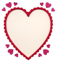 Valentine Frame - 4x4 heart beginner-friendly embroidery design for decorative pillow covers