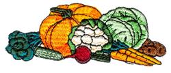 Vegetable Banquet - 4x4 carrot detailed embroidery design for kitchen tea towels