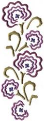 Vertical Geranium Border - 5x7 leaf beginner-friendly embroidery design for kitchen tea towels