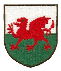 wale detailed machine digital embroidery - Wales perfect for decorative wall hangings