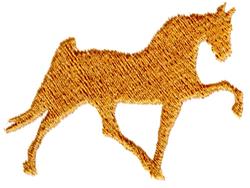 Walking Horse - 4x4 horse quick stitch machine embroidery design for Sports Bags