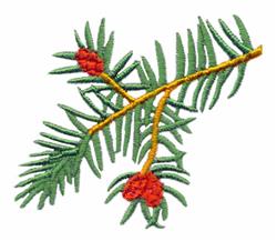 beginner-friendly tree machine embroidery pattern - Washington - Hemlock for kitchen aprons