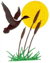 Waterfowl - 4x4 bird beginner-friendly embroidery design for patchwork quilt blocks