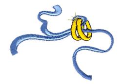 Wedding Bands - 4x4 band quick stitch machine embroidery design for holiday gift bags