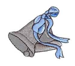 beginner-friendly bell machine embroidery pattern - Wedding Bells for patchwork quilt blocks