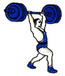 quick stitch weightlifter machine embroidery pattern - Weightlifter for Event Merchandise