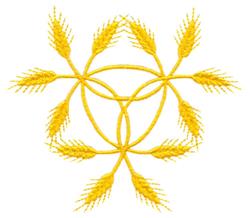 Wheat Stalks - 5x7 stalk detailed machine embroidery design for festive table runners