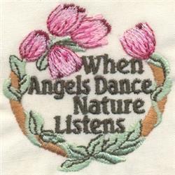 leaf beginner-friendly machine embroidery - When Angels Dance for reusable tote bags